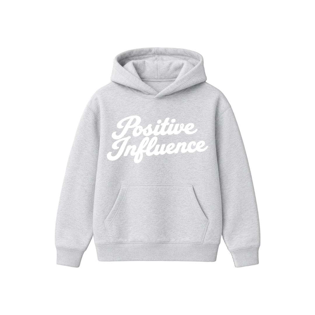 Cursive Essential Hoodie (Gray)
